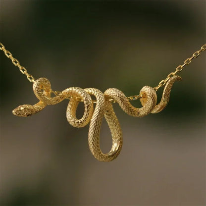 Nuova collana con ciondolo serpente originalità punk avvolgimento colore argento unico uomo donna gioielli hiphop dichiarazione serpente girocollo regali