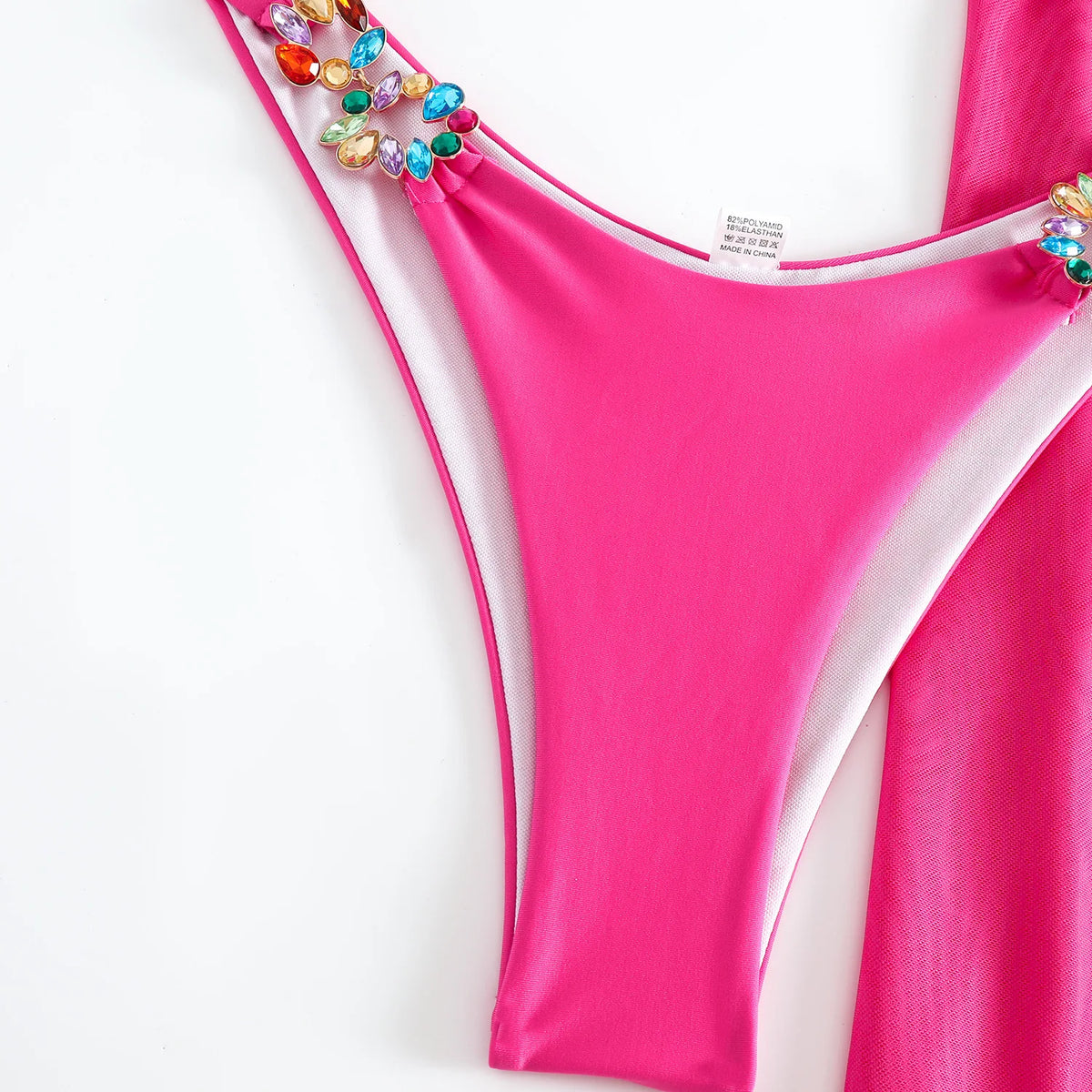 Bikini Giallo Sexy con Strass 2026, Costume da Bagno Femminile, Set Bikini Brasiliano, Abbigliamento da Spiaggia