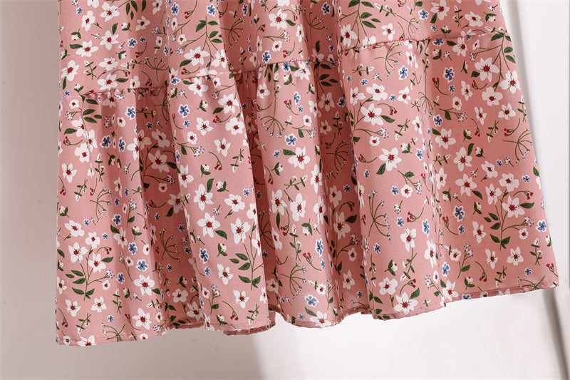 Maxi abiti da donna Sping autunno bohémien Casual manica intera vita alta spiaggia donna abiti in Chiffon abito lungo floreale vestido