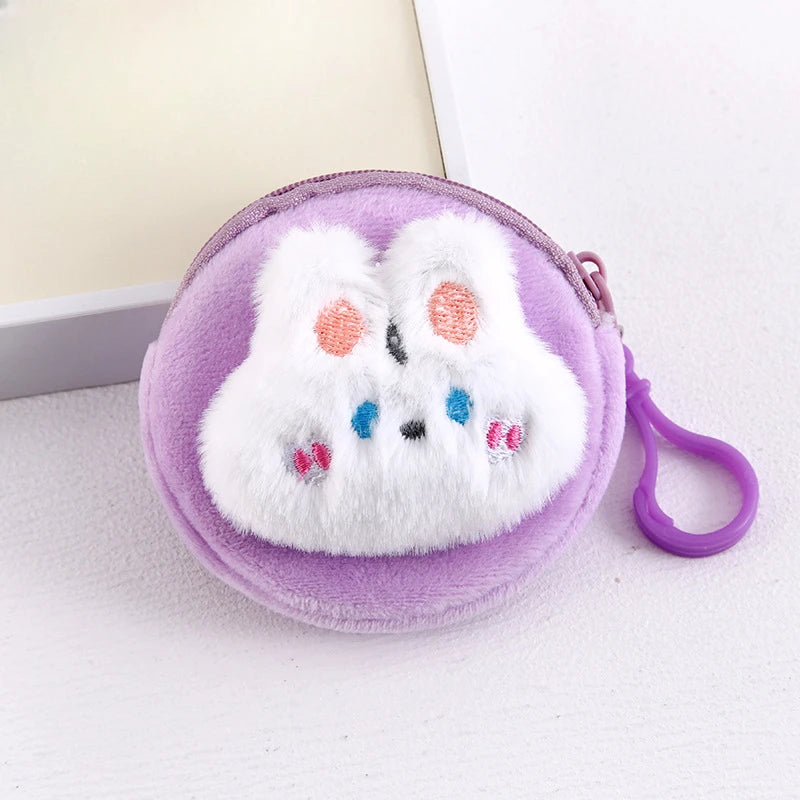 Cartone animato animale ragazzi portamonete in peluche bambini portamonete con cerniera custodia portaoggetti simpatici animali portafogli donna mini borsa regalo per bambini