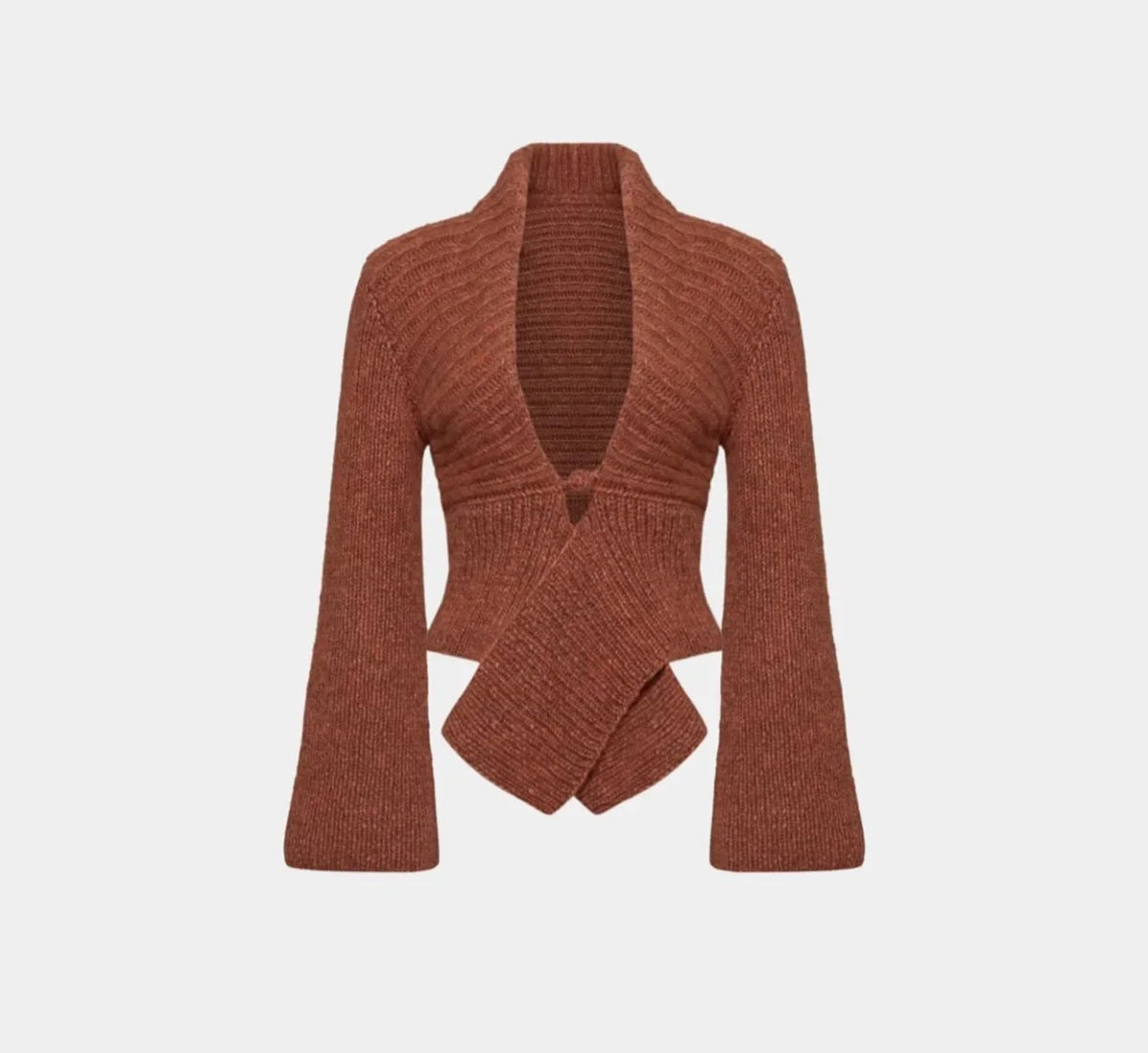 Tuularose Autunno Cardigan lavorato a maglia da donna New Vintage scava fuori maglione a maniche lunghe 2025 Casual Streetwear Top in maglia bianca femminile