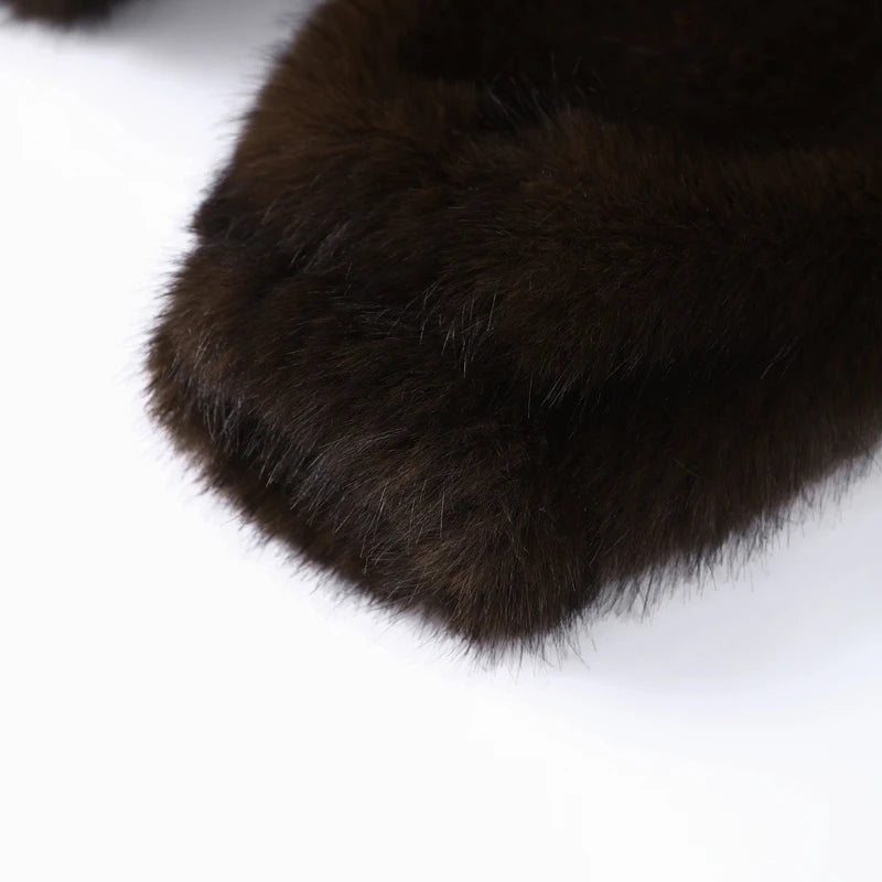 Cappotto da donna in pelliccia sintetica marrone con cappuccio Giacca da tasca a maniche lunghe di lusso oversize Lady 2025 Autunno Inverno Chic Street Capispalla