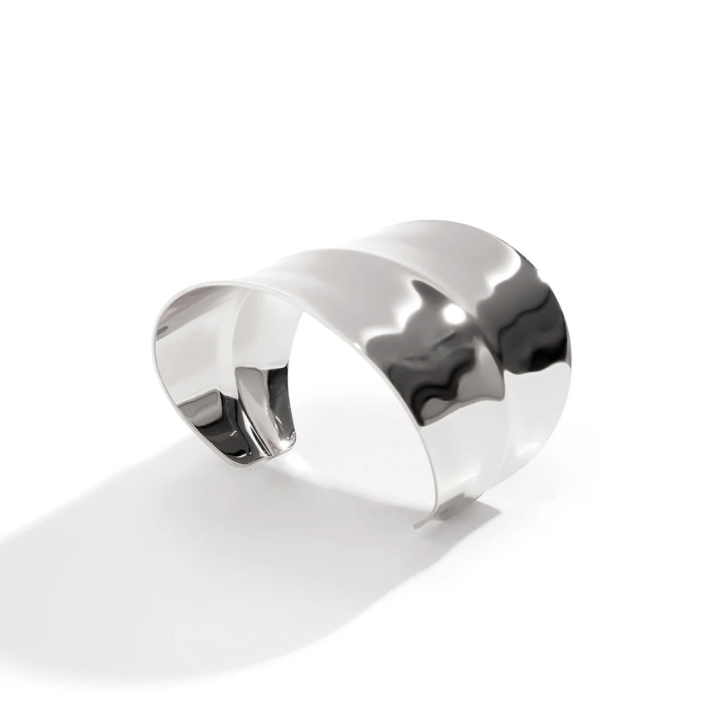 Salircon Bracciale aperto con polsino largo asimmetrico gotico Estetica punk Bracciale regolabile Gioielli da donna per feste di moda