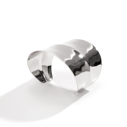 Salircon Bracciale aperto con polsino largo asimmetrico gotico Estetica punk Bracciale regolabile Gioielli da donna per feste di moda