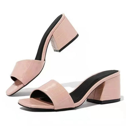 Pantofole estive Scarpe moda donna per donna Sandali grandi neri Pantofole con tacco di lusso Zapatos De Mujer