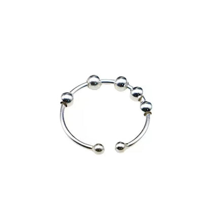 Anelli di ansia punk per donna uomo spirale Fidget perline anello gioielli di tendenza piacevole ruota liberamente anello in acciaio inossidabile antistress regalo