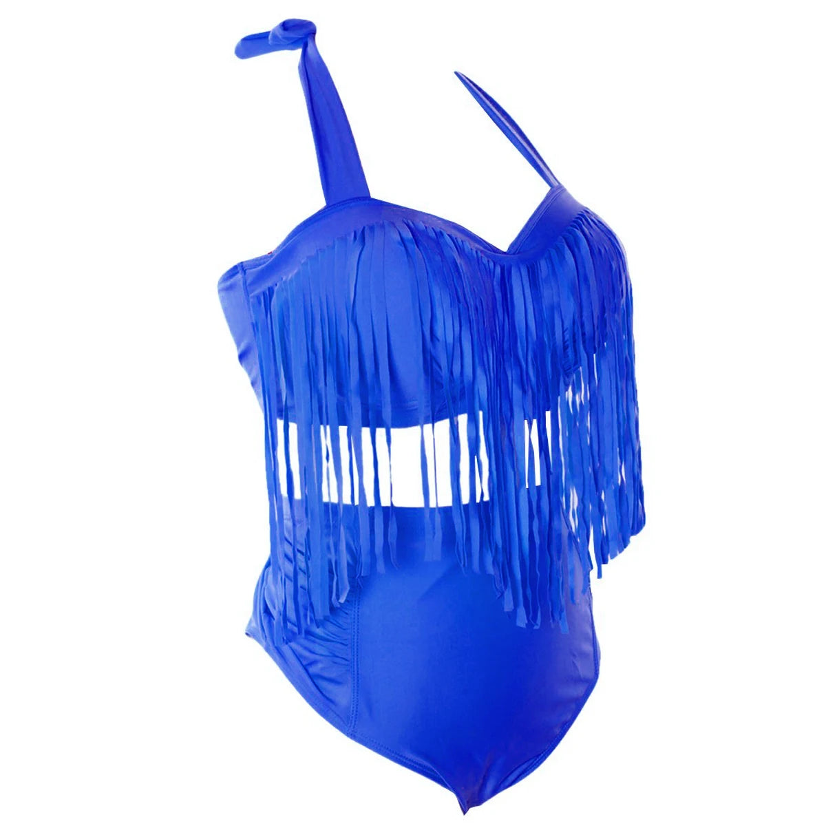 Quasten Bikini Badeanzug 2-teilig Bademode Sommer Strandmode Sexy Damen Einfarbiger Badeanzug Plus Size Badeanzüge