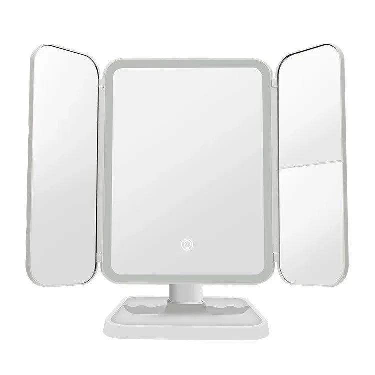 Specchio per trucco a tre ante Luci a LED Specchio per dormitorio La bellezza illumina la tua luce di riempimento con lo specchio per trucco complementare intelligente Tri