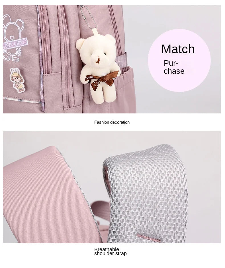 Borse da scuola per bambini per ragazze adolescenti Zaino grande Kawaii Zaino da scuola per studenti di medie dimensioni Borsa per libri Zaino da viaggio per laptop