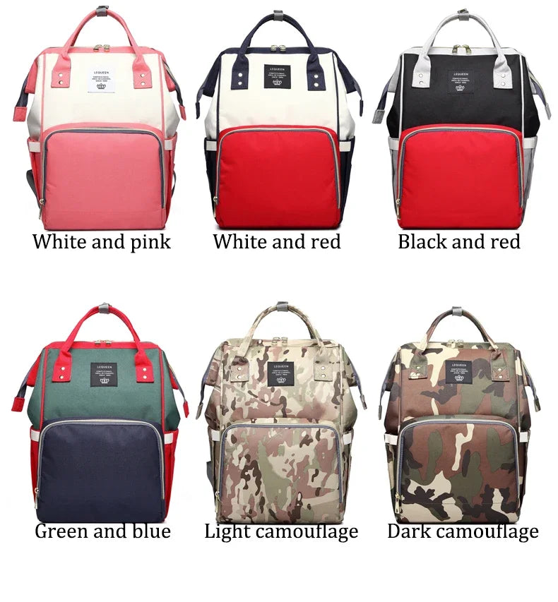 Lequeen mummia maternità borsa per pannolini zaino borsa per pannolini borsa per passeggino di grande capacità zaino per pannolini da viaggio per la cura del bambino