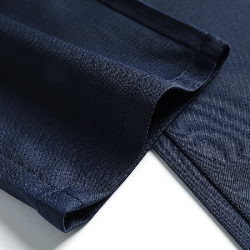 29-42 Pantaloni estivi da uomo Pantaloni casual elasticizzati dritti sottili senza traccia, senza tessuto da stiro, sensazione setosa e fresca