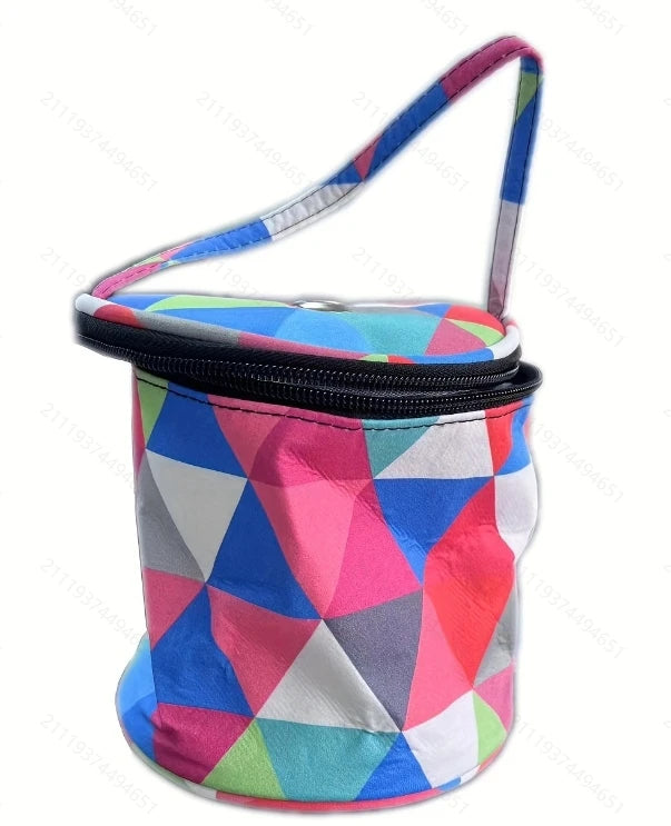 Borsa portaoggetti per filati Borse rotonde per filati di lana per maglieria Organizzatore Aghi per cucire all'uncinetto Borsa Strumenti per tessitura Accessori Ciotola Artigianato Tote