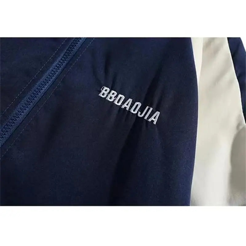 Giacca a righe riflettenti Giacca a vento Cappotto 2024 Uomo Hip Hop Streetwear Giacca con cerniera Harajuku Cappotti sottili Sport Nero Blu