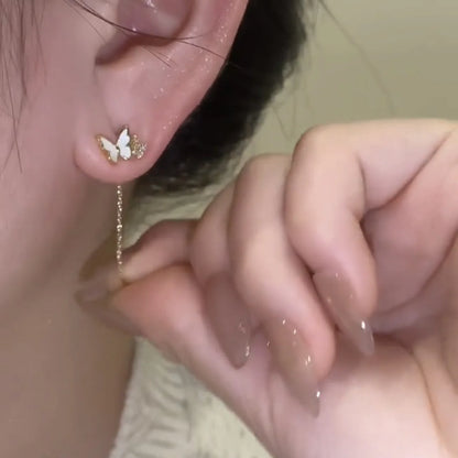 Nuova tendenza della moda Design unico Orecchini rettangolari eleganti e squisiti con zirconi per gioielli da donna Regali premium per feste di nozze