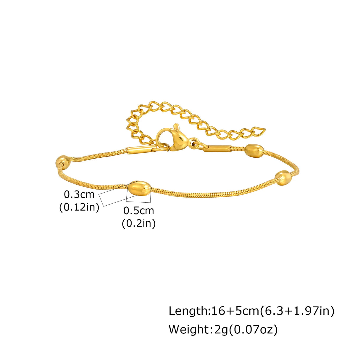 Bracciale in Acciaio Inossidabile Placcato Oro, Non Ossida, Impilabile per Donne, Sottile Catena a Spina di Pesce, Gioiello Impermeabile, Regalo