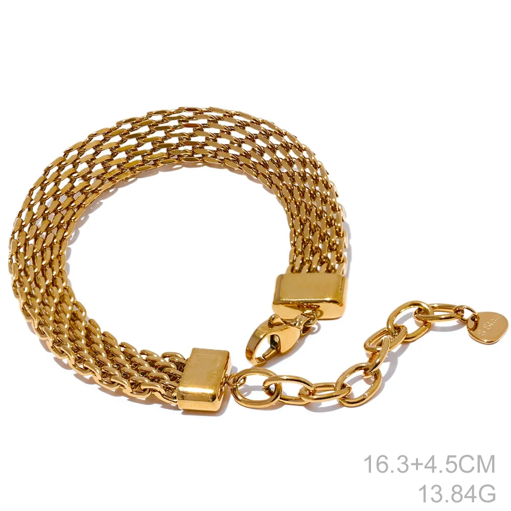 Yhpup Collana a collo largo con catena cubana in metallo impermeabile in acciaio inossidabile Colore oro argento Regalo di gioielli con texture alla moda