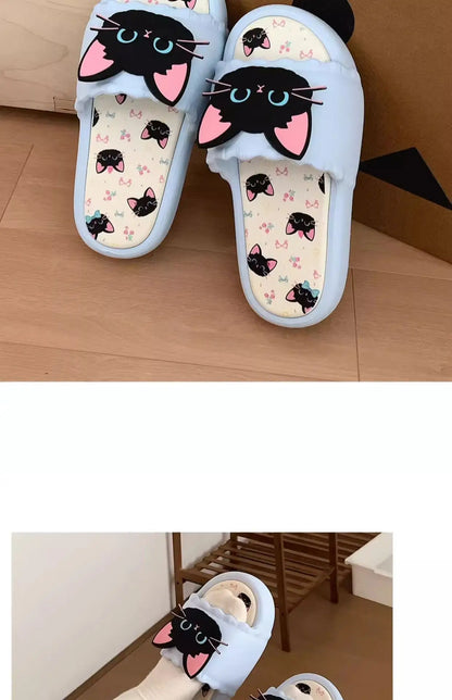 Nuove pantofole vivide da gattino scarpe estive personalizzate da donna donna gatto nero pantofola in EVA scarpe da casa inodore pantofola da spiaggia da bagno