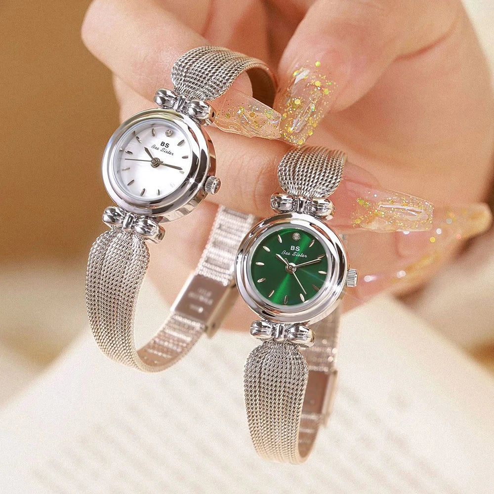 Novità in orologi da donna 2025 Orologio piccolo di lusso vintage dorato per donna Orologio da polso al quarzo in oro moda originale