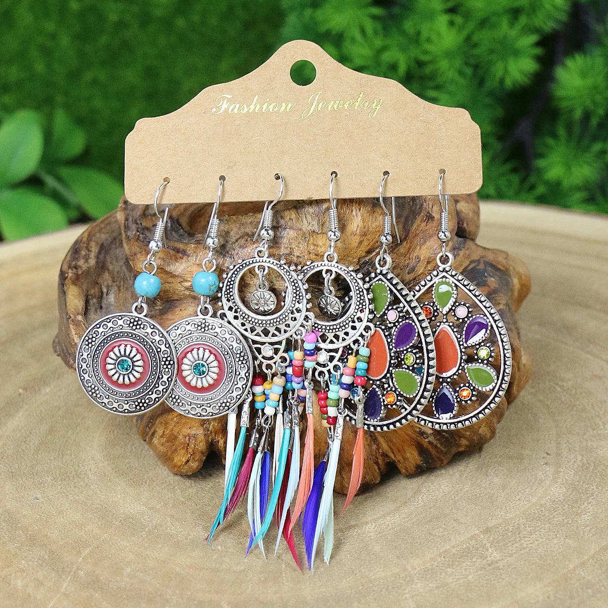 Orecchini da donna multi-stile stile Boho Forma geometrica Ciondola i gioielli dell'orecchio abbinano vari regali per decorazioni per feste
