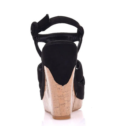 Sandali con plateau Summer Fashion Women Bohemia Style tacco alto bocca di pesce Peep Toe zeppe scarpe per le donne Sandalias De Mujer