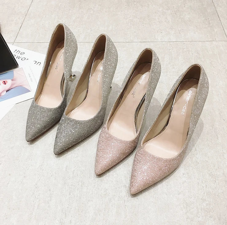 Calzature estive da donna Scarpe da sposa da sposa Scarpe da donna 2025 da sera con cristalli Stilito Tacco alto con strass viola