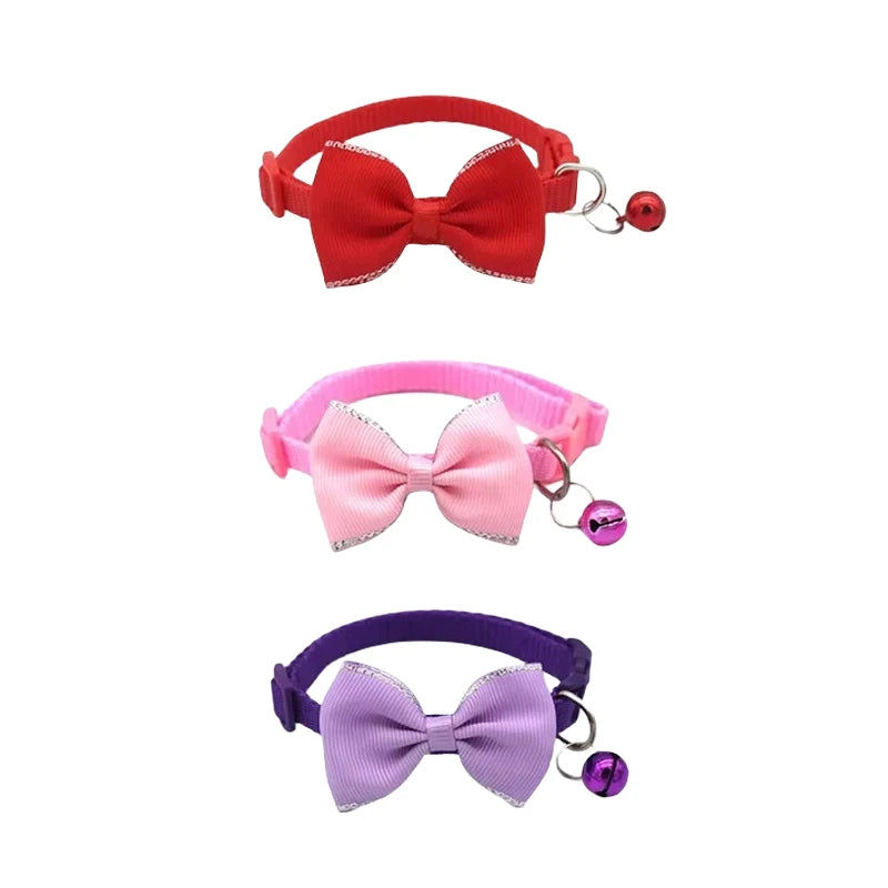 Collari per animali domestici nuovi collari per campane con fiocco per animali domestici collari per gatti carini forniture per animali domestici strumento per vestire animali domestici regolabile multicolore accessori per an