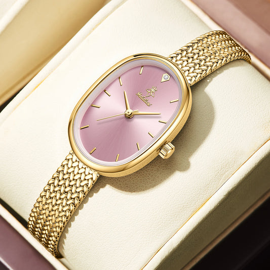 Orologio da polso al quarzo impermeabile da donna alla moda di marca YaLaLuSi: design minimalista per ragazze, orologio da donna