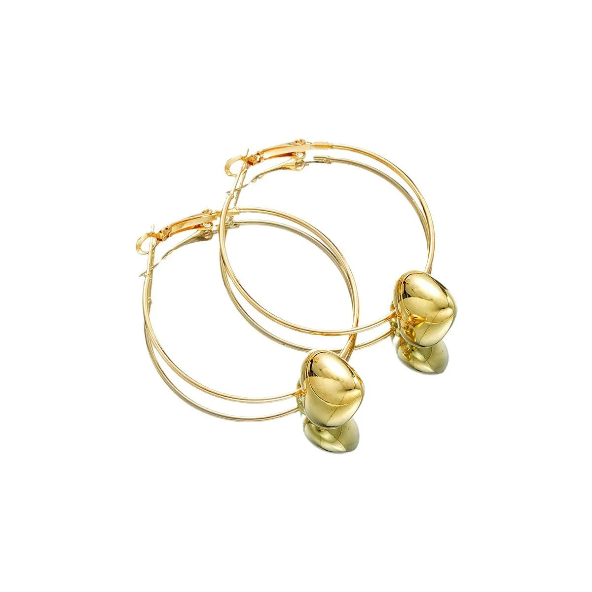 2024 nuovi orecchini pendenti con ciondolo a cuore per le donne Fashion Color oro Design esagerato Big Circle Hoops orecchino regalo di gioielli coreani