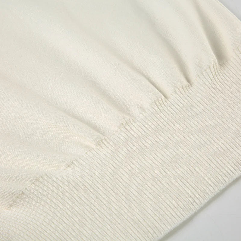 Maglione da donna monospalla in maglia, elegante, a maniche lunghe, caldo, con cintura in vita, pullover ampio, abbigliamento invernale autunnale, nuovo modello tinta unita
