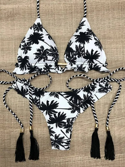 RUOTONGSEPT Sexy Print Bikinis Set Women Swimsuit Bandage Two-Piece Swimwear Brazilian Biquínis Beachwear Bathing Suit 2023 New