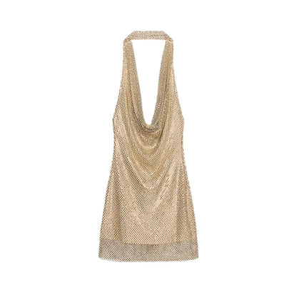 Abito da festa in pelle con ritaglio sexy Guaina senza maniche Lunghezza pavimento Scava fuori Bustier Abito aderente Abiti da sera con cerniera divisa sul retro