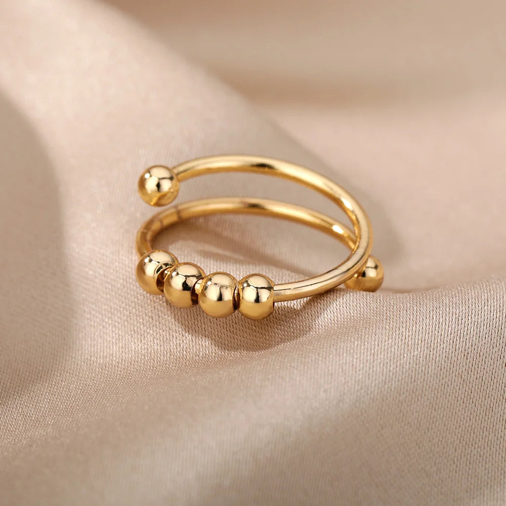 Anelli in acciaio inossidabile 316L per le donne Colore oro Non sbiadisce mai Anelli classici di lusso Anelli per coppie di nozze Gioielli Spedizione gratuita