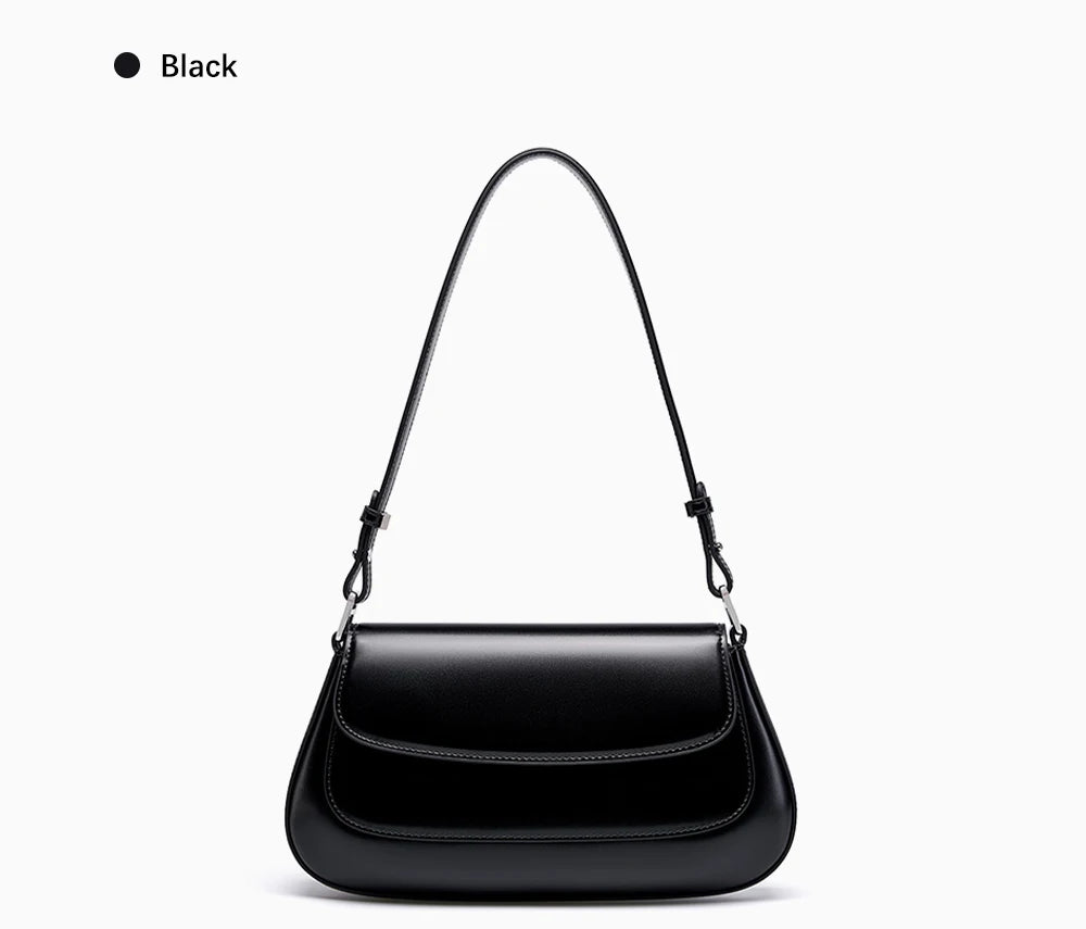 Borse di lusso Zency per donna, in vera pelle, stile francese, borsa a tracolla estiva da donna, borsa a spalla, borsa a tracolla sottobraccio.