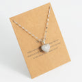Set con ciondolo a forma di cuore con zirconi, temperamento femminile, collana in acciaio inossidabile placcato oro, regali di gioielli per feste di nozze