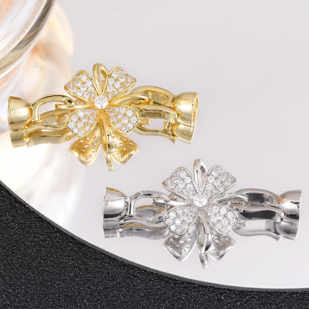 Juya 18K Placcato Oro Elementi di Fissaggio Decorativi Connettore Serrature Perle Catenacci Accessori Per Il Cucito FAI DA TE Perline Creazione di Gioielli