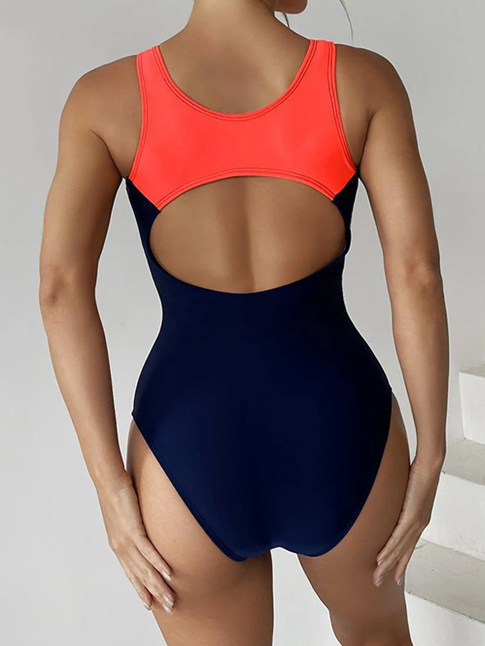 2025 Print One Piece Swimsuit Women Sports Bodysuit Backless Swimwear Summer Female Bathers Bathing Swimming Monokini Beachwear