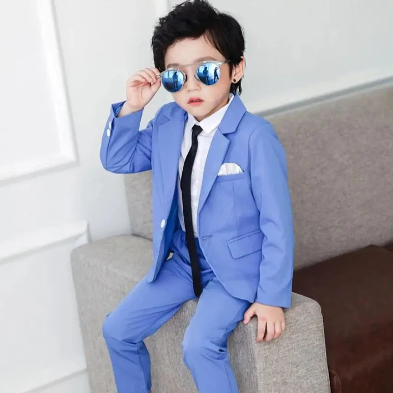 2024 Ragazzi Abiti per Matrimoni Blazer Pantaloni Bambini Abiti Formali Abiti Bambini Set da Festa Classico Teeanger Ragazzo Uniforme Scolastica
