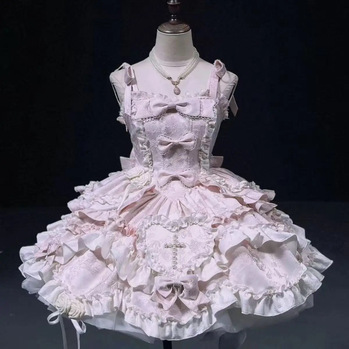 Sweet Lolita Y2k Mini abiti da donna patchwork in pizzo manica corta fasciatura elegante abito da festa corto vintage francese estivo femminile