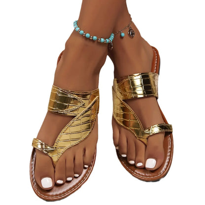 Pantofole da donna alla moda Pantofole piatte casual con punta aperta Scarpe da spiaggia leggere da esterno femminili per le donne Zapatos 2025 Estate Nuovo