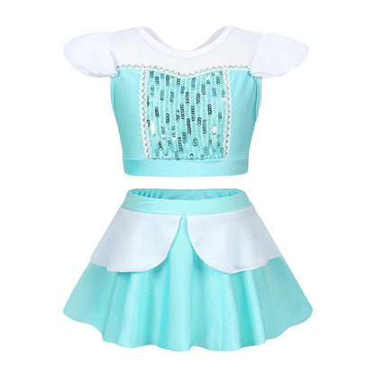 Costume da bagno principessa Sirena Mirabel Isabella Costume da bagno Set Ragazza Estate Beachwear Pool Party Bambini Anna Elsa Rapunzel Costume da bagno