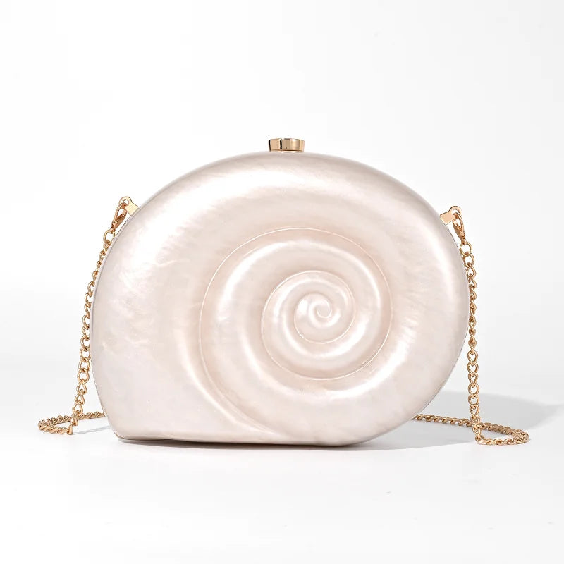 Borse per donna Portafogli Borsa a tracolla in acrilico conchiglia Borsa a tracolla da spiaggia estiva Serata di nozze Novità Borse di design di lusso