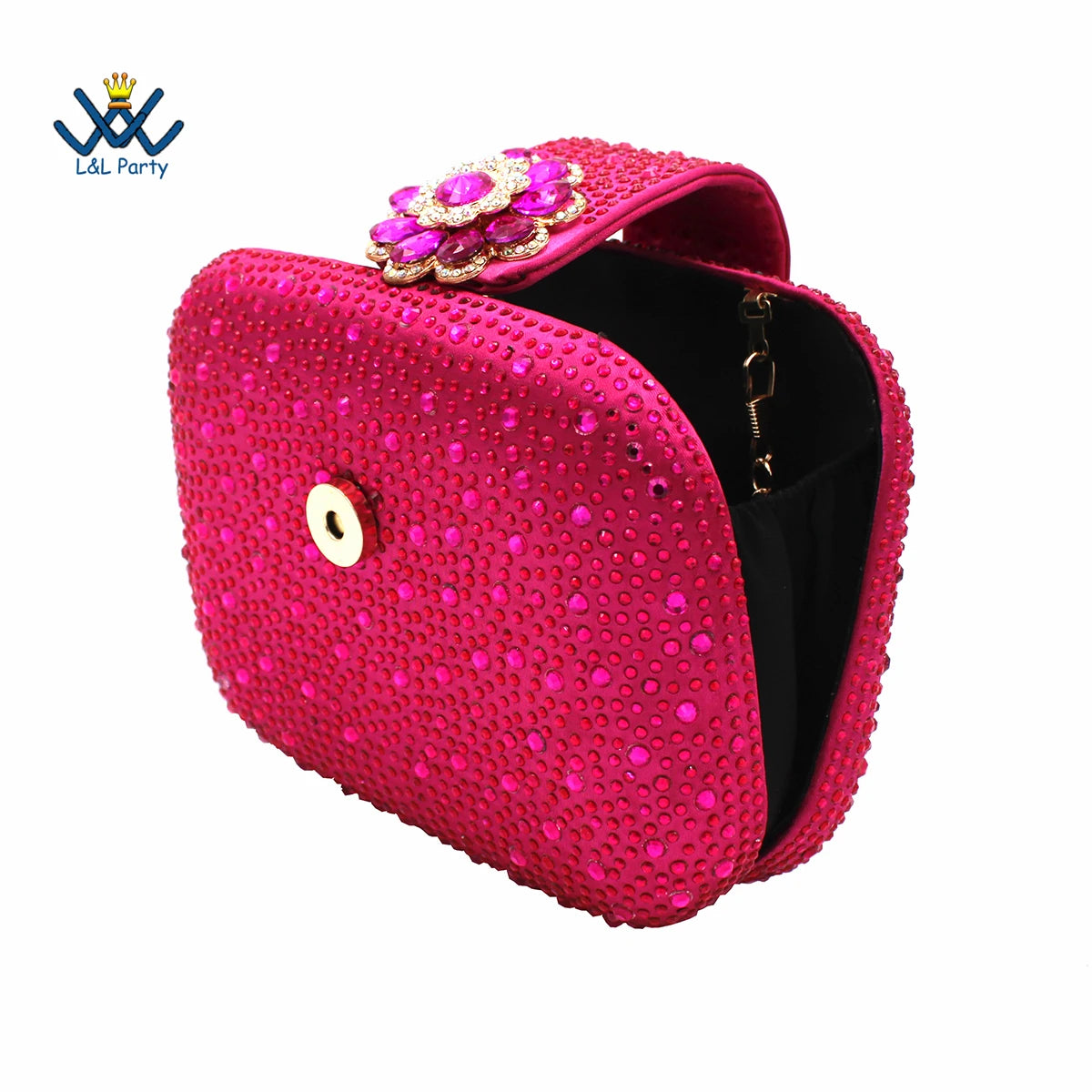 New Design Peep Toe African Spring Autumn Lady Shoes and Bag Set in Gold Color Women Sandal in Wedding