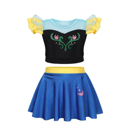 Costume da bagno principessa Sirena Mirabel Isabella Costume da bagno Set Ragazza Estate Beachwear Pool Party Bambini Anna Elsa Rapunzel Costume da bagno