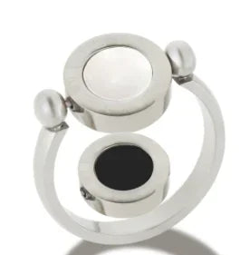 Anello minimalista con cuore d'amore in acciaio inossidabile per donna Anelli con zirconi intarsiati Gioielli di moda romantici impermeabili color oro
