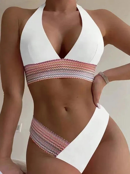 Sexy Bikini 2026 Women Swimsuit Female Swimwear Halter Thong biquini High Waist Bikinis Sets Brazilian Swimming for Bathing Suit