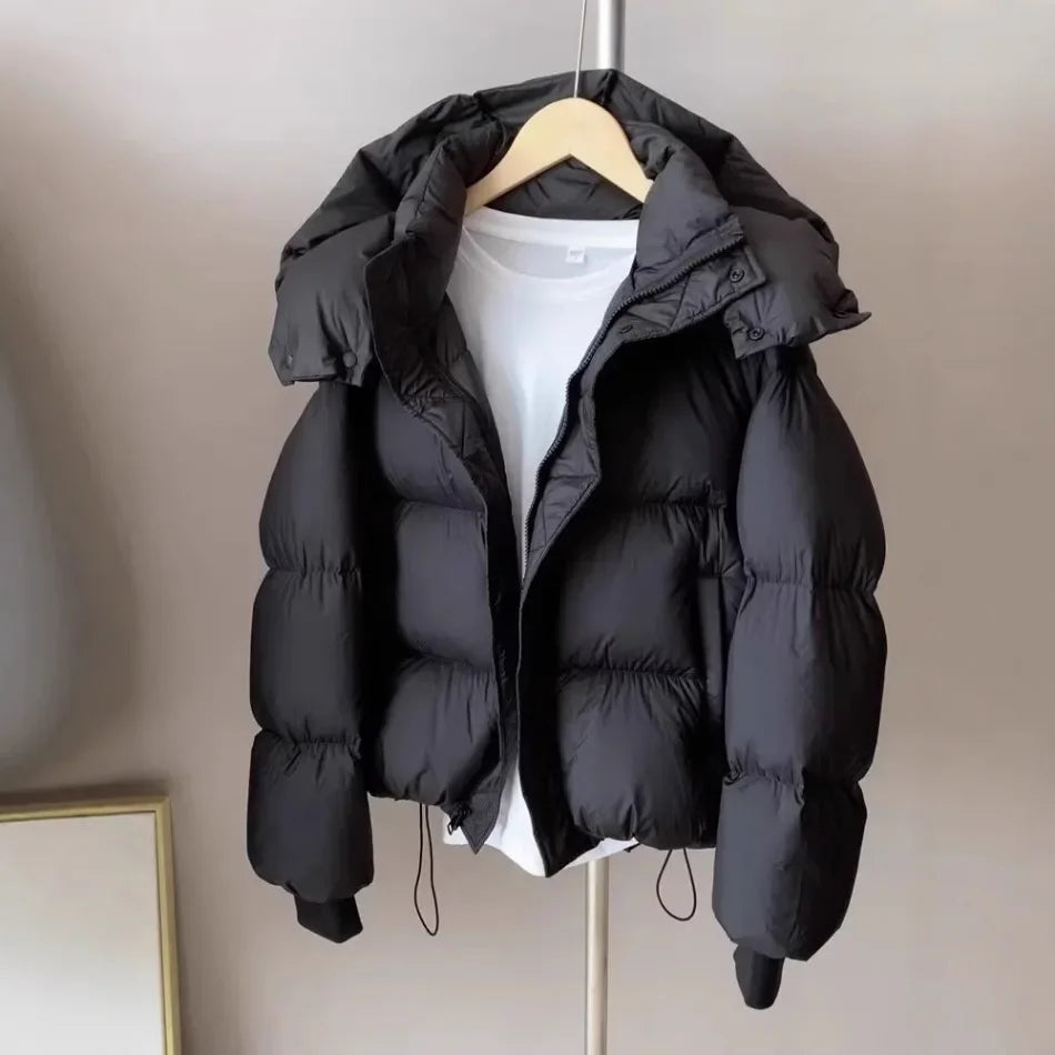 Parka invernale imbottito in cotone, cappotto da donna, giacca con cappuccio, capospalla in cotone spesso, cappotto caldo da donna, abbigliamento femminile