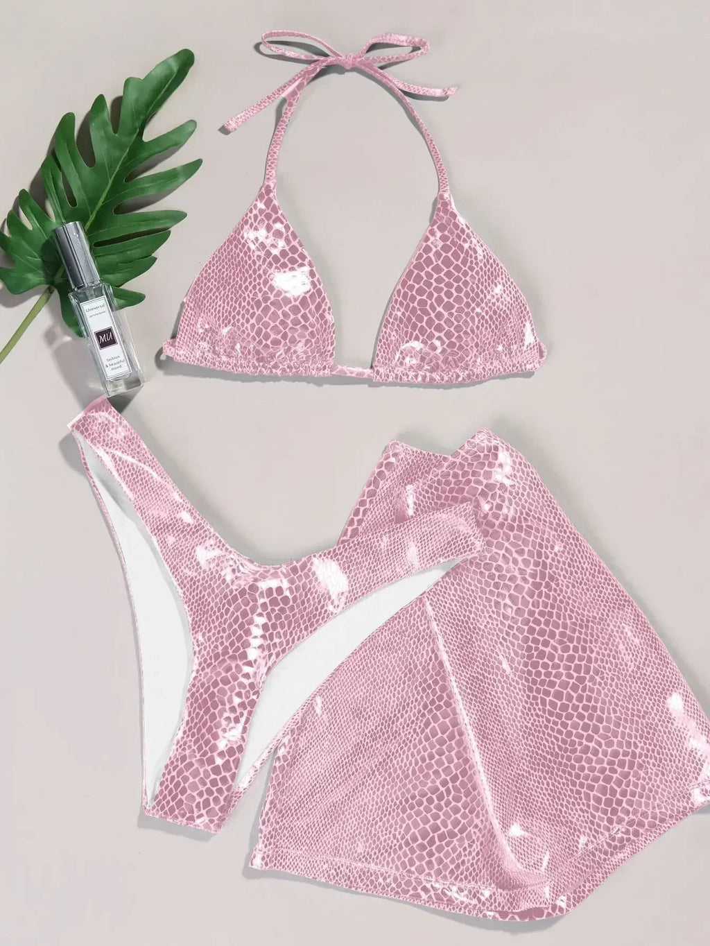 Costumi da bagno europei e americani bikini da donna costume da bagno sexy lucido con scollo all'americana