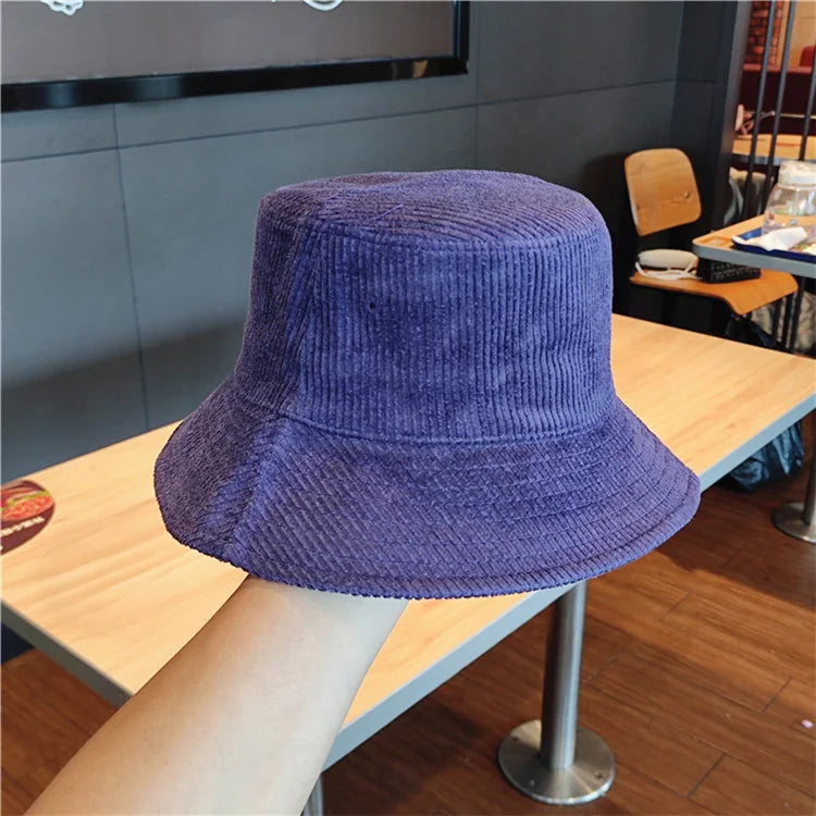 Cappello da pescatore per donna uomo autunno inverno velluto a coste tenere al caldo berretto da pescatore tinta unita Street Hip Hop parasole sito web ufficiale nuovo