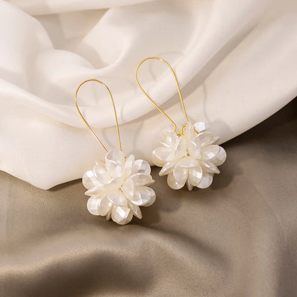2 pezzi di tendenza della moda da donna, orecchini a sfera con petali di perle fai da te, viaggi all'aperto, carnevale, banchetti, feste, vestire, regali