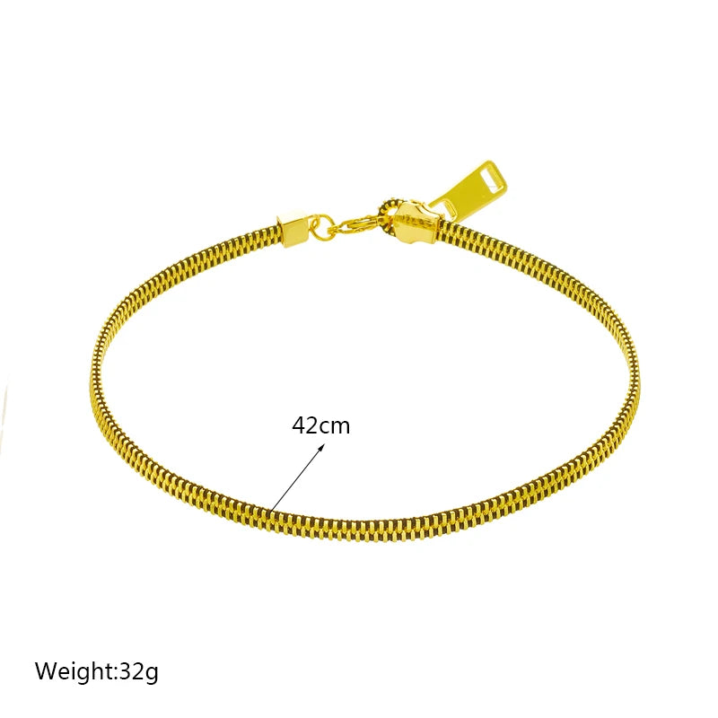 DIEYURO Collana a catena di perle con perline geometriche in acciaio inossidabile 316L per le donne Nuove ragazze punk girocollo spesso gioielli regali per feste